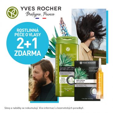 2+1 zdarma na výrobky z péče o vlasy rostlinné kosmetiky Yves Rocher