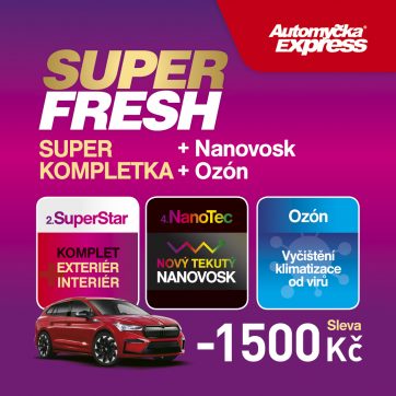 Automyčka Express – akce SUPERFRESH